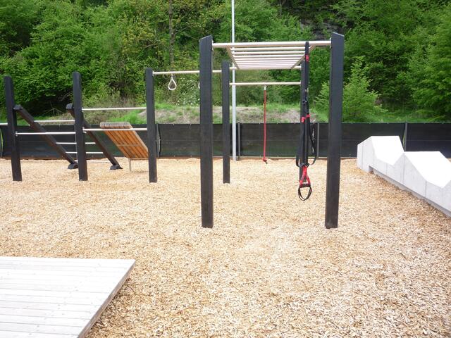 Alle Körperregionen werden effizient im Kraftgar(s)ten mittels Slingtrainer, Klimmzugstangen, Schwingseilen und Sprossenwänden trainiert.  | Foto: Christina Prinz