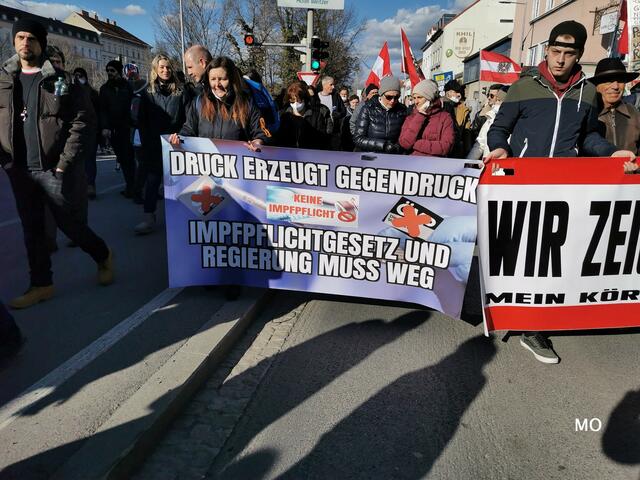 Demonstration gegen die Corona-Impfpflicht in Graz