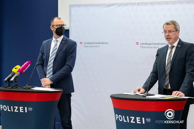 Am 15. Februar wurde in einer Pressekonferenz die Kriminalstatistik 2021 präsentiert. | Foto: EAM FOTOKERSCHI.AT / KERSCHBAUMMAYR