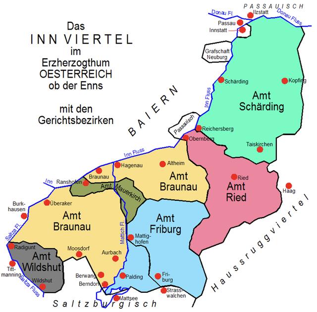 Das Inn Viertel im Erzherzogtum Österreich ob der Enns. | Foto: Glaser