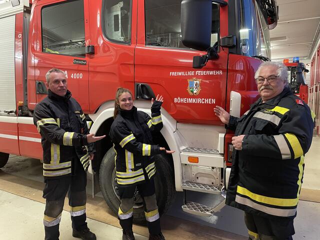 Karl Streimelweger, Nicole Schmutzer und Karl Riegler von der FF Böheimkirchen | Foto: Katharina Schrefl
