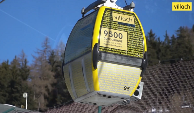 Es gibt 9500 gute Gründe mit einer "Villach Gondel" auf die Gerlitze zu fahren. | Foto: Video Stadt Villach/Kofler