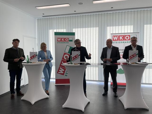 Wirtschaftskammer-Vertreter: Albert Brunner, Isabella Kaltenegger, Josef Herk, Norbert Steinwidder und Michael Gassner. | Foto: Verderber