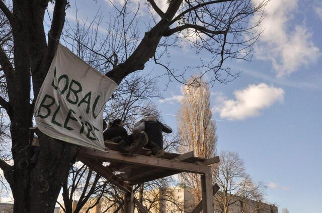"LobauBleibt" lautet nicht nur der Name der Umweltbewegung, sondern auch die zentrale Forderung. | Foto: System Change Not Climate Change
