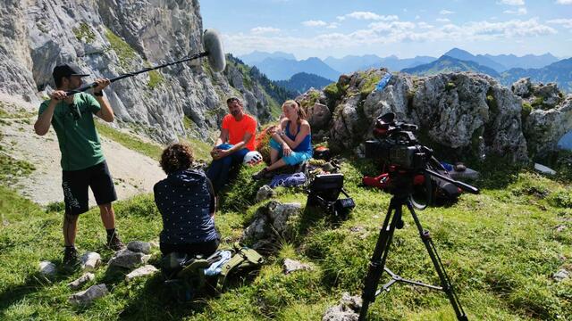 Dreharbeiten zur Land der Berge Dokumentation im Tannheimer Tal. | Foto: Martin Haupt