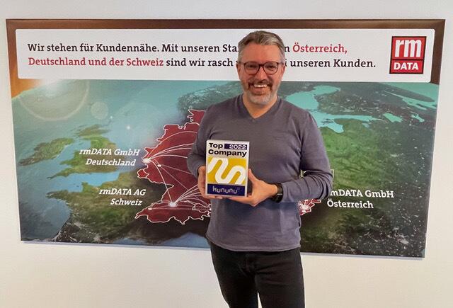 rmDATA-Geschäftsführer Jürgen Beiglböck freut sich über die nächste Auszeichnung. | Foto: rmDATA