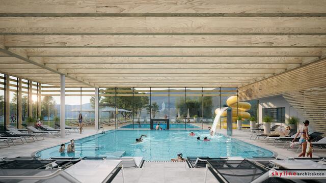 So soll das künftige HAllenbad aussehen. | Foto: skyline Architekten