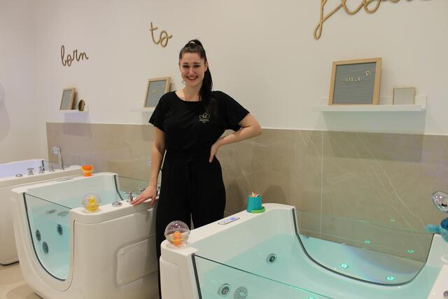 Jasmin Lang hat für ihr Baby-Spa "Lillee" ein ganzheitliches Konzept entwickelt. | Foto: Sabine Ivankovits