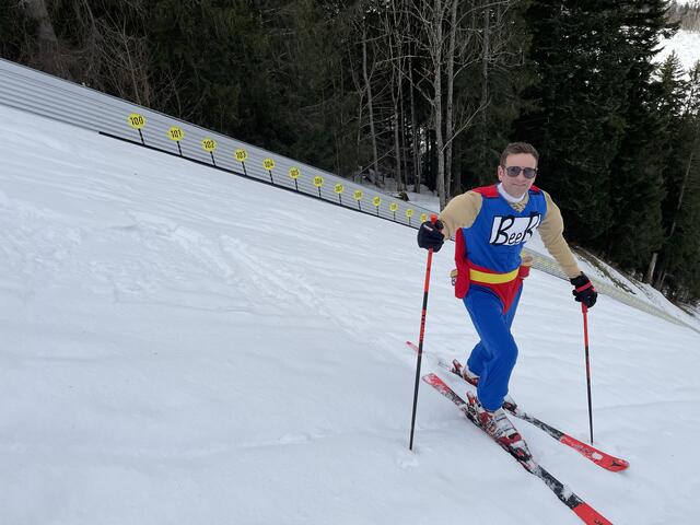 Marc Hollinger an der 100-Meter-Markierung | Foto: Schneeberger