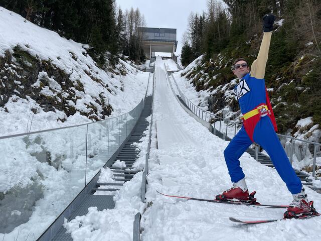 Marc Hollinger (RegionalMedien) wollte sich einmal wie Superman fühlen – noch. | Foto: Schneeberger