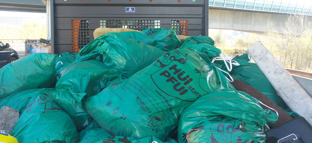 Bei den Reinigungsaktionen kommt viel Müll zusammen. | Foto: Stadtamt Enns