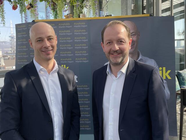 Martin Hajart (li.) folgt Bernhard Baier an der Spitze der Linzer Volkspartei nach. | Foto: BRS/Diabl