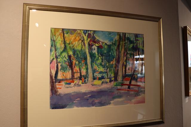 "Park Riva", Aquarell, 1967, 47 x 61 cm | Foto: Anna Wieser