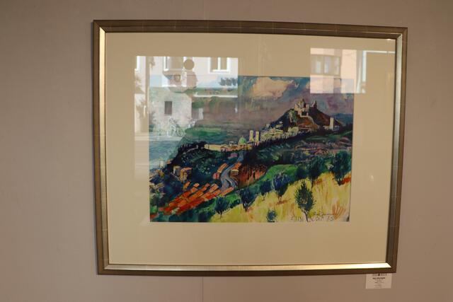 Aquarell "Blick auf Assisi", 12.10.1973 | Foto: Anna Wieser
