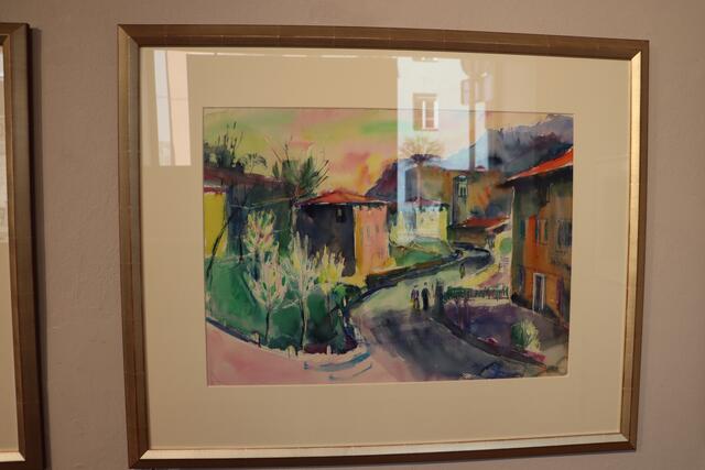 "Tenno bei Riva", Aquarell, April 1967, 47 x 64 cm | Foto: Anna Wieser