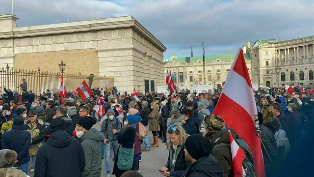 Eine der vielen Corona-Demos am Wiener Heldenplatz. | Foto: privat (Symbolfoto)