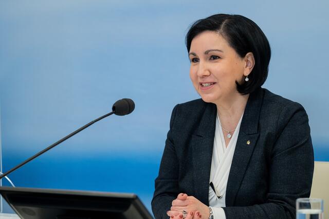 Sparkasse OÖ-Vorstandsvorsitzende Stefanie Christina Huber lud zum Pressegespräch | Foto: Sparkasse OÖ