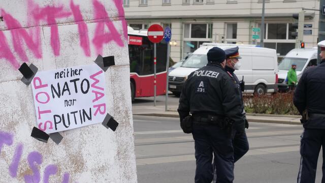 Auch gegen den Ukraine-Krieg richtete sich die Demonstration. | Foto: M. Spitzauer