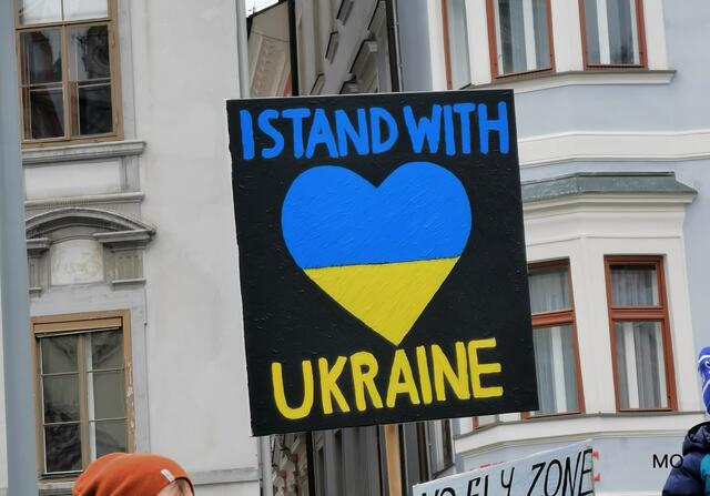 Demonstration, Ukraine-Krieg, Graz