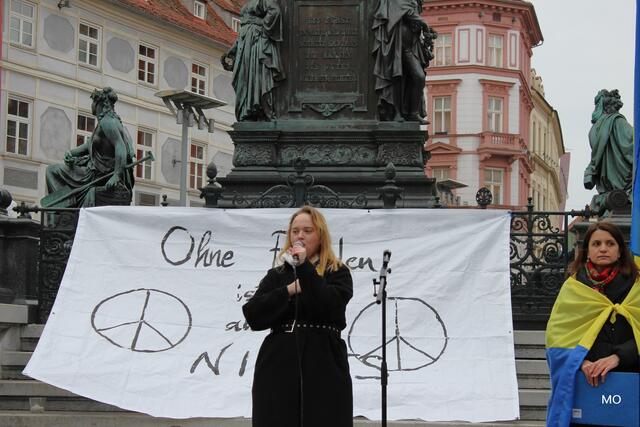 Demonstration, Ukraine-Krieg, Graz