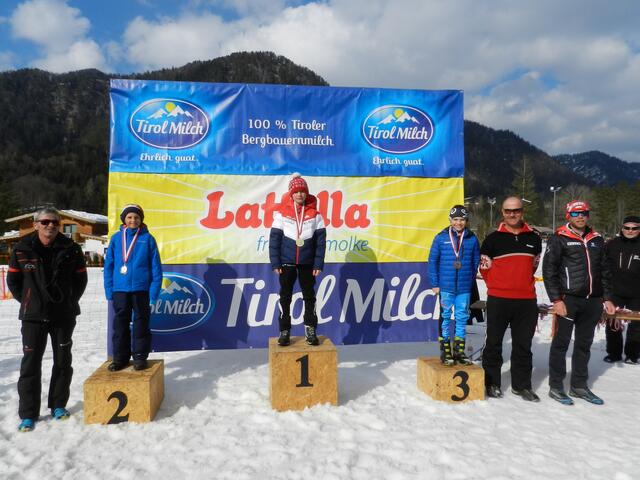 Siegerpodest K11: Tobias Rauth (2./NT Absam), Sandro See (1./SV Erpfendorf), Jakob Höger (3./NT Absam)