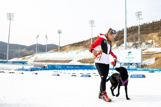 Carina Edlinger gewann am Mittwoch den 9. März 2022 bei den Winterparalympics in China für Österreich die zweite Goldmedaille.  | Foto: GEPA Pictures/ Matic Klansek