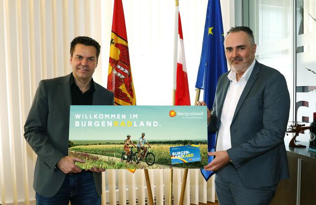 Präsentierten die neuen Radinfrastruktur-Projekte: Burgenland Tourismus-Geschäftsführer Didi Tunkel und LH Hans Peter Doskozil | Foto: LMS
