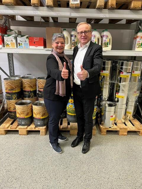 Sylvia Almauer und Johannes Pauritsch, Geschäftsführer der Landmarkt KG. | Foto: Eurogast Österreich