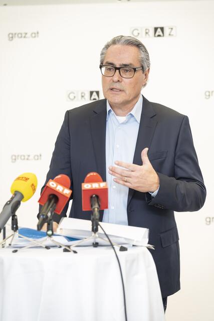 "Es gibt sehr viele Wohnungen in Graz, aber zu wenig leistbaren Wohnraum", so Gerhard Uhlmann, Geschäftsführung von Wohnen Graz. | Foto: Stadt Graz/Foto Fischer