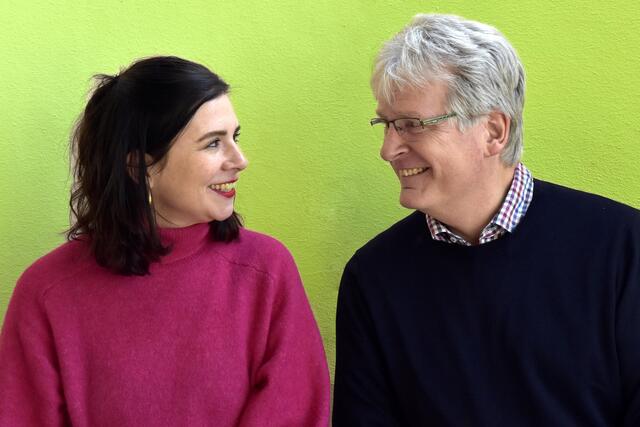 Marie-Luise Dreßen und Gerhard Blaboll beim Interview