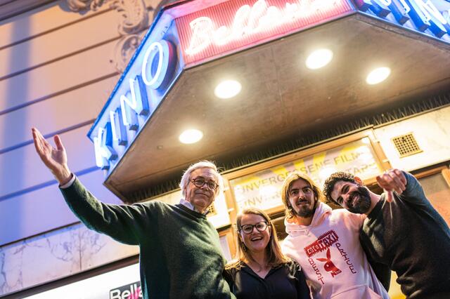 Michael Stejskal, Sarah Stross, Moritz Baier und Daniel Botros stehen hinter der Rettungsaktion für das Bellaria. | Foto: Gruber