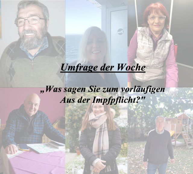 ,,Was sagen Sie zum vorläufigen Aus der Impfpflicht?"