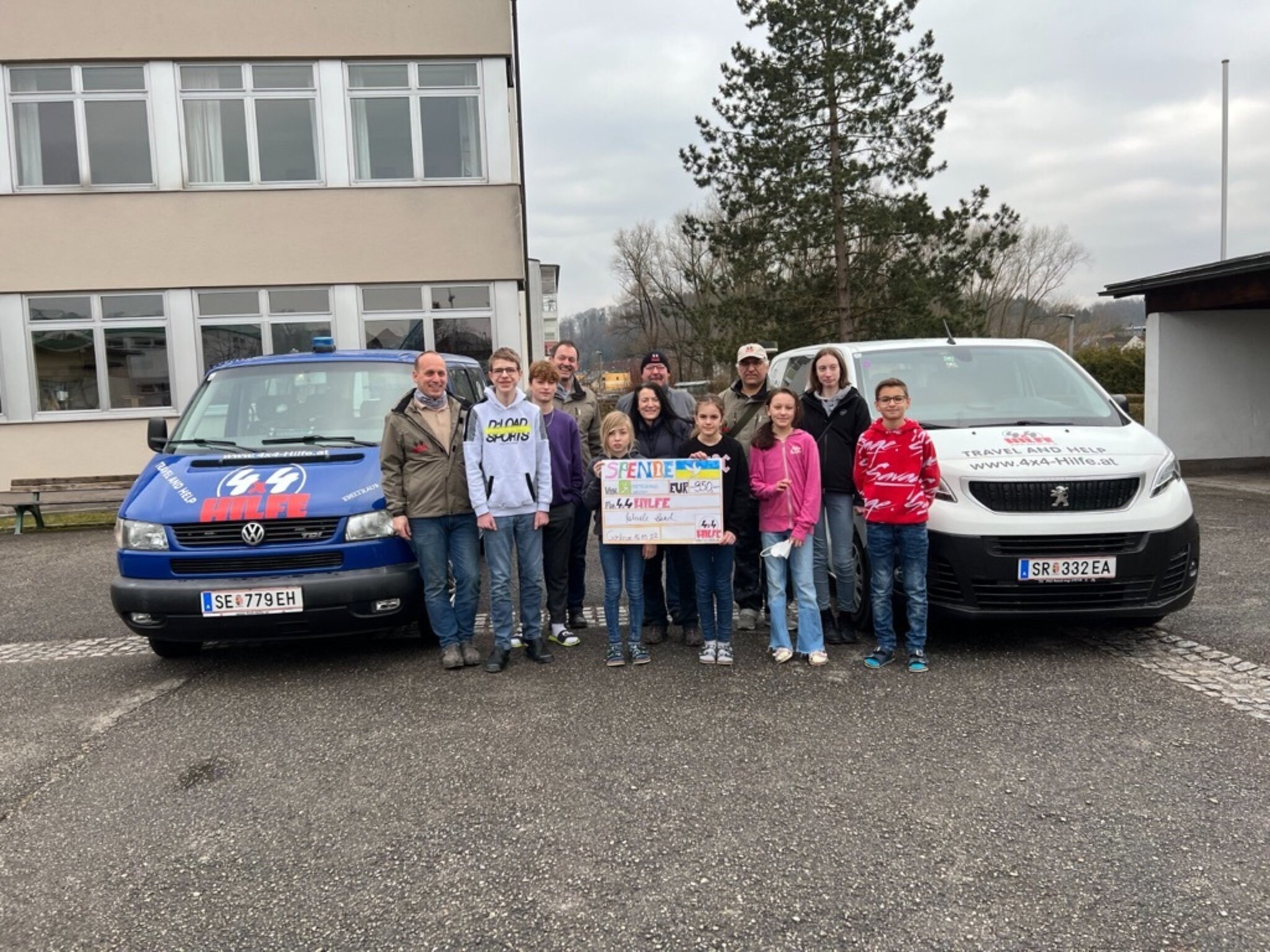 Spende MS Garsten unterstützt 4x4Hilfe Steyr & Steyr Land