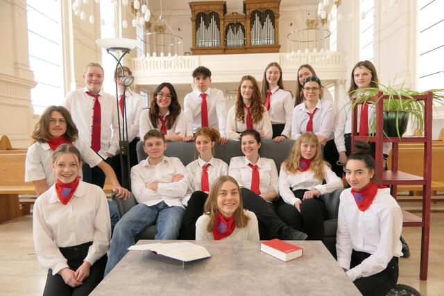Der Chor des Bischöflichen Gymnasiums aus Graz begleitete die Meistersinger-Gütesiegelverleihung aus dem Joseph-Fux-Konservatorium. | Foto: Chor des Bischöflichen Gymnasiums Augustinum