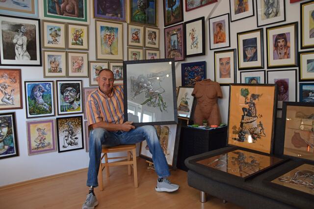 Friedrich Ernst Lampl lädt zur Ausstellung in das Deutschlandsberger Olly-Haus, zu sehen bis 15. April. | Foto: KK