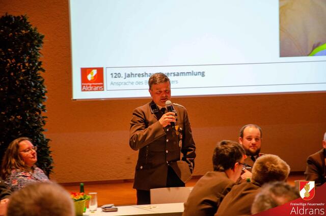 Bgm. Hannes Strobl freut sich, dass nach zwei Jahren Pandemie einen Jahreshauptversammlung wieder möglich ist. | Foto: FF Aldrans