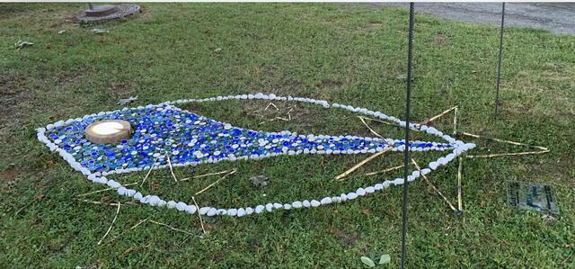 Quelle, Landschaftskunst von Gudrun Kargl im Schützenpark, 2021