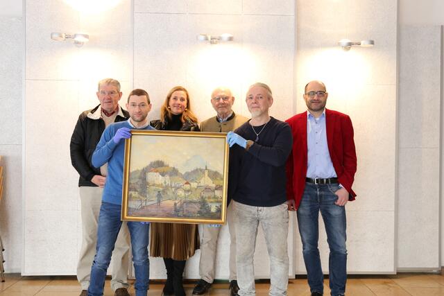 Freunde des Museums Burg Golling: Johann Astner, Sebastian Krutter, Gudrun Heger, Erich Urbanek, Alfred Leiblfinger, Martin Dietrich (v. l.). | Foto: M.B. Golling