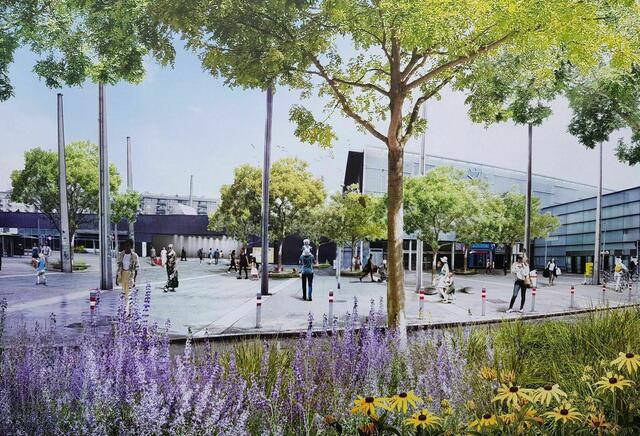 Mehr Blumen, Sträucher und Bäume: Der Praterstern wird klimafreundlich umgestaltet. | Foto: Arge Praterstern, KENH Architekten und DnD Landschaftsplanung