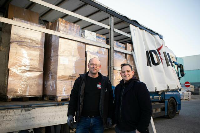 Gernot Hornbachner (Hornbachner Transporte OG) und Benjamin Kaubeck (LiSEC)
 | Foto: LiSEC