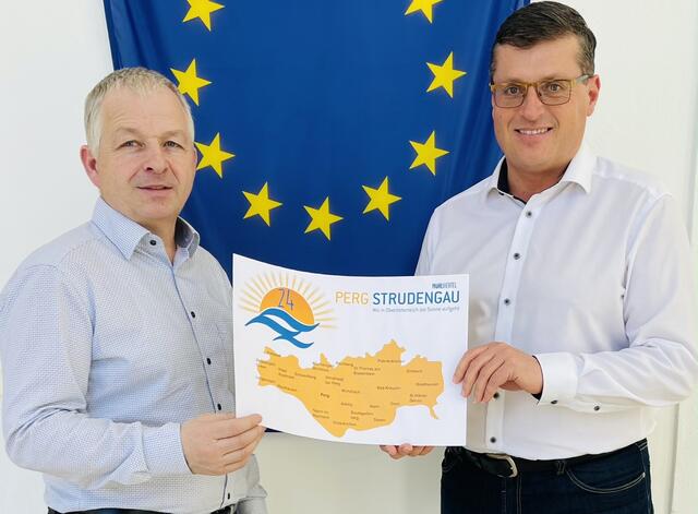 Leader-Obmann Nikolaus Prinz (links) und Geschäftsführer Manfred Hinterdorfer. | Foto: Leader-Region Perg-Strudengau