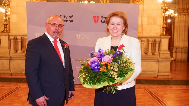 Ilse Pfeffer legte ihr Amt als Bezirksvorsteherin von Hernals nieder. Nachfolger ist Peter Jagsch (beide SPÖ). | Foto: Max Spitzauer
