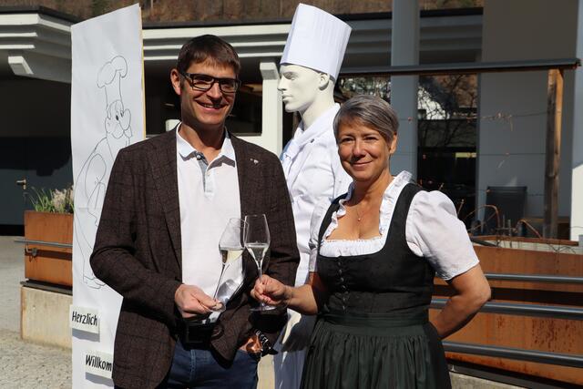 Michael Gitterle (li.), WK-Bezirksobmann und WB-Bezirksobmann schaute beim Tag der offenen Tür vorbei. | Foto: Siegele