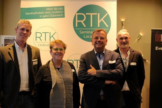Die beim Event anwesenden Vorstandsmitglieder von RTK: Vizepräsident Sascha Dietrich, Gundula Feichtenschlager-Schimek, Präsident Thomas Ziegler und Andreas Ablinger (v.l.n.r.). | Foto: RTK