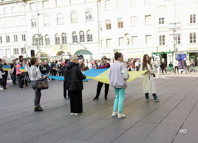Demo für den Frieden in der Ukraine in Graz