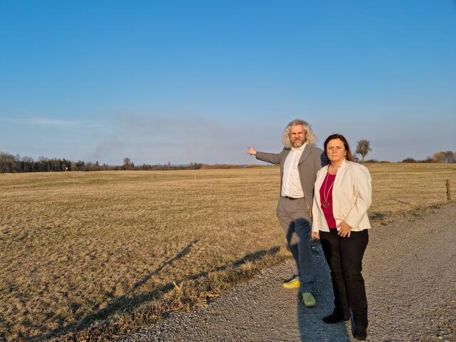 Litschauer und Moser beim Lokalaugenschein. | Foto: Die Grünen NÖ