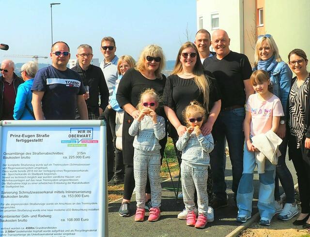 Die ÖVP Oberwart feierte mit Anrainern die Fertigstellung der Prinz-Eugen-Straße. | Foto: ÖVP Oberwart