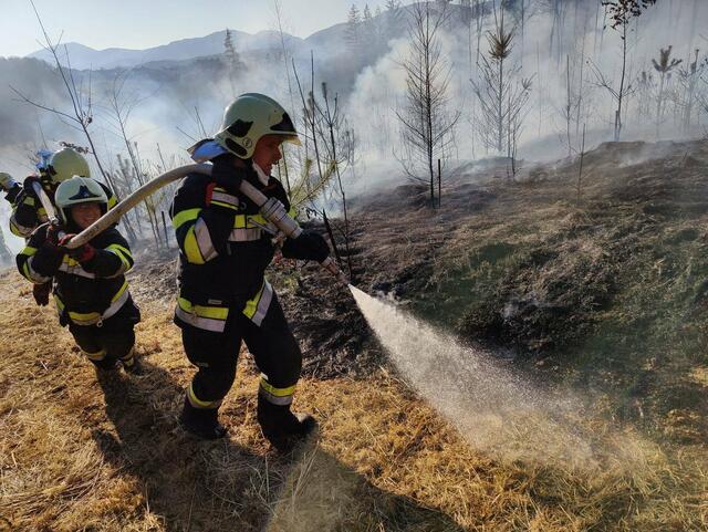 Großeinsatz in Weiz: Circa drei Hektar Wald standen letzte Woche in Brand, 200 Einsatzkräfte von 15 Feuerwehren waren im Einsatz. | Foto: Stadtfeuerwehr Weiz