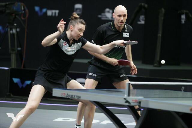 Polaconva und Habesohn mussten sich der Nummer Eins der Welt geschlagen geben. | Foto: WTT