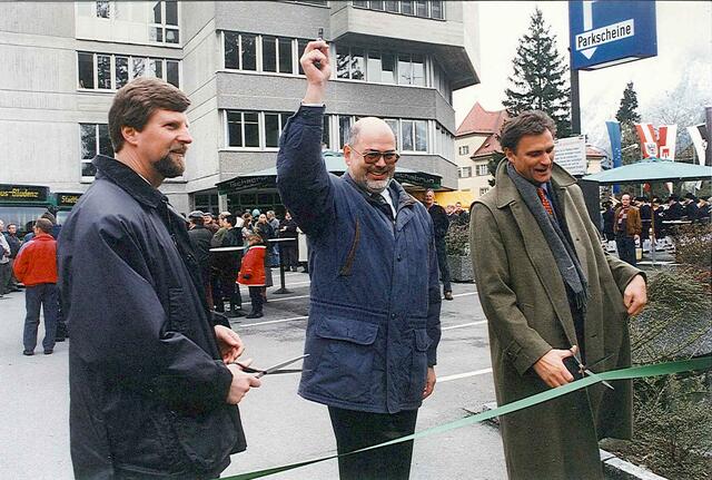 1997: Alt-Bgm. Othmar Kraft, Peter Ritter und Manfred Rein (†) bei der Eröffnung | Foto:  Stadt Bludenz